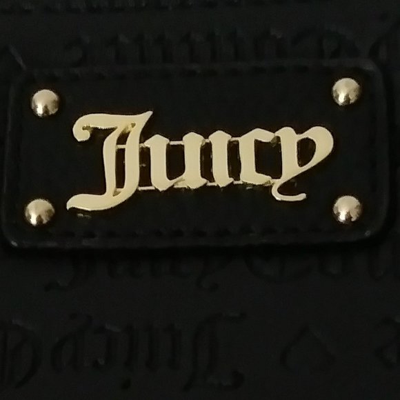 Juicy Couture Black Bi-fold Wallet Logo - Picture 8 of 13